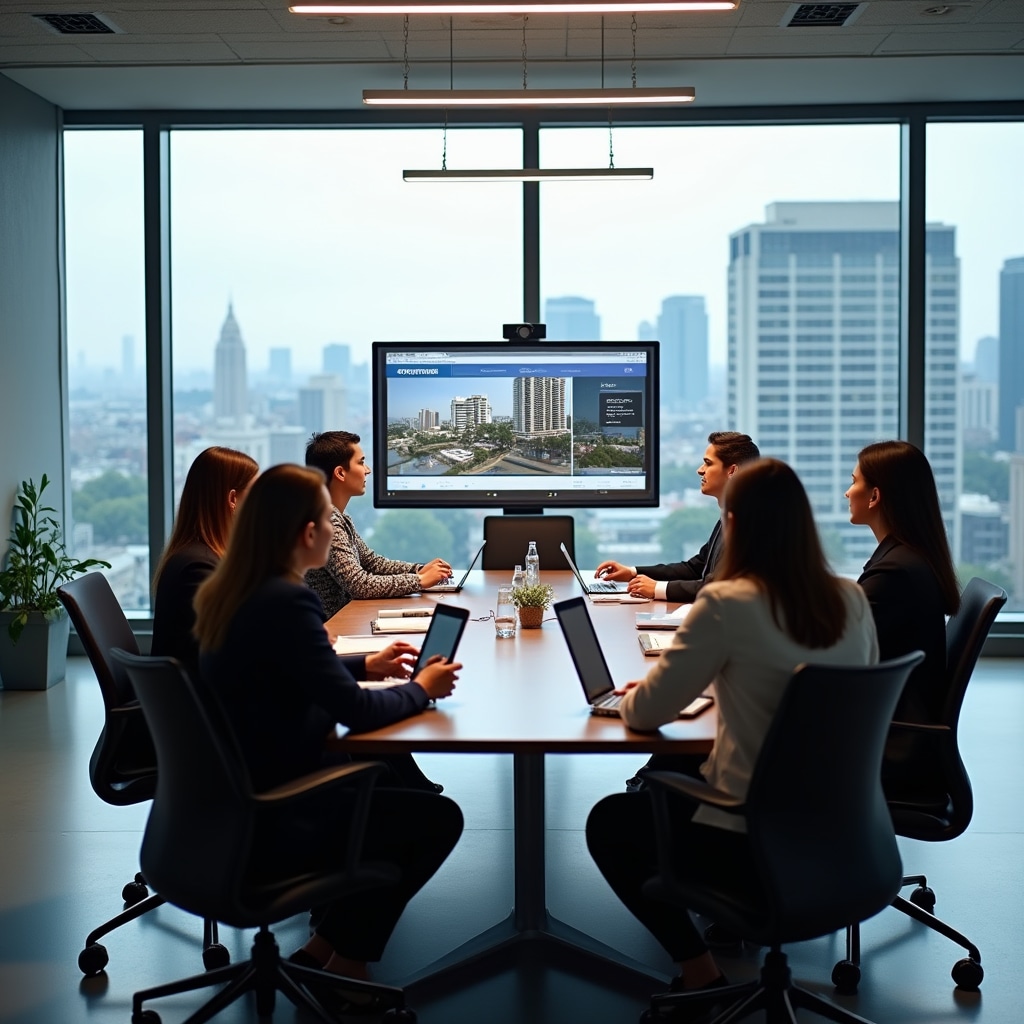 Real estate professionals in training workshop